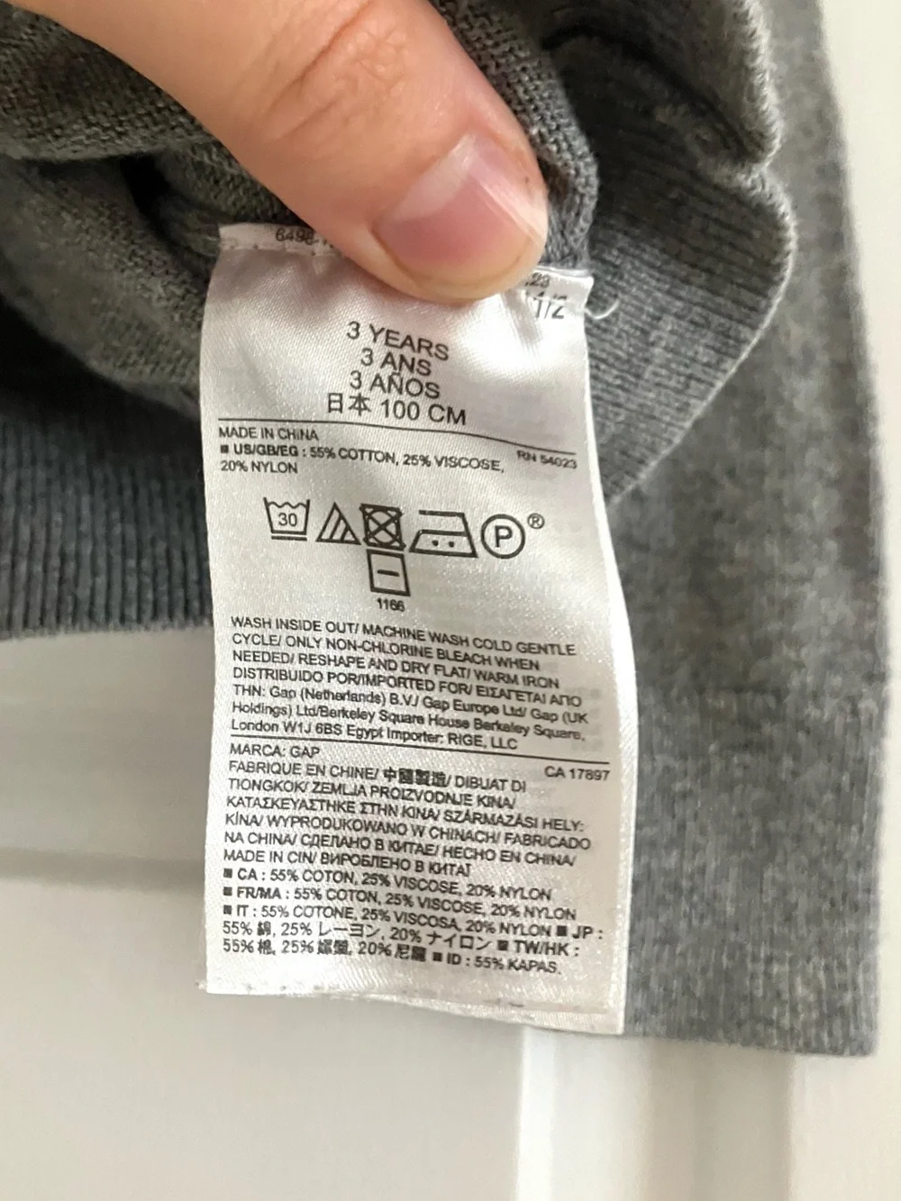 GAP babygap grey
